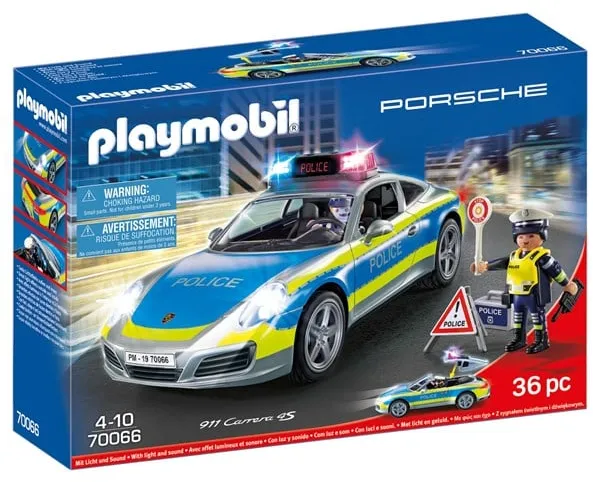 Playmobil Porsche - Porsche 911 Carrera 4S Poliisi - Valkoinen