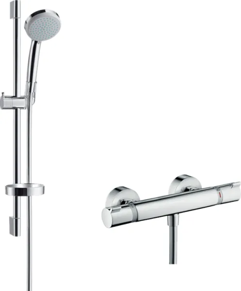 Hansgrohe Croma 100 -suihkusetti Ecostat Comfort -suihkuhanalla, kromi