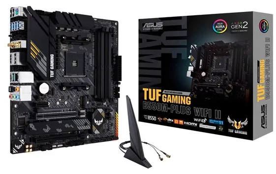 ASUS TUF GAMING B550M-PLUS WIFI II Emolevy - AMD B550 - AMD AM4 - DDR4 RAM - Micro-ATX