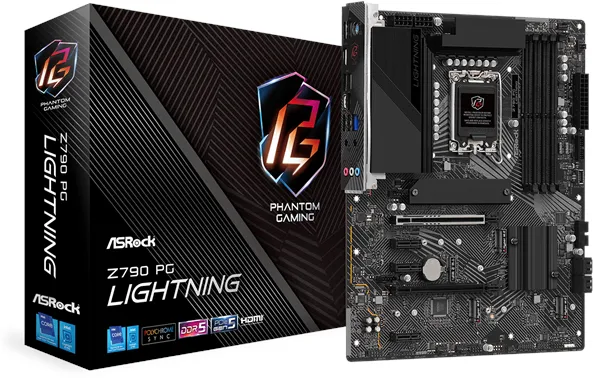ASRock Z790 PG Lightning -emolevy - Intel Z790 - Intel LGA1700 -liitin - DDR5 RAM - ATX