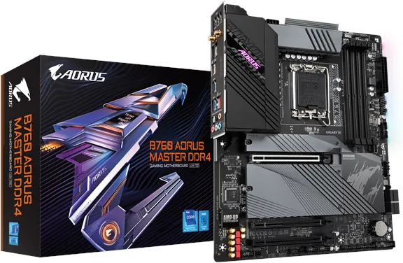 GIGABYTE B760 AORUS MASTER DDR4 -emolevy - Intel B760 - Intel LGA1700 -liitin - DDR4 RAM - ATX