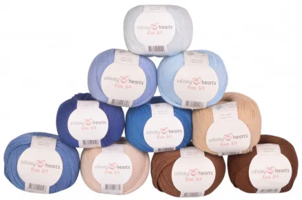 Infinity Hearts Rose 8/4 Lankapaketti 16 Ruskean ja Sinisen sävyjä - 10 kpl - Lankapaketti 16 Ruskean ja Sinisen sävyjä