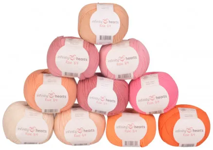 Infinity Hearts Rose 8/4 Lankapaketti 21 Oranssi ja Vaaleanpunainen sävy - 10 kpl - Oranssi ja Vaaleanpunainen sävy