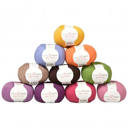 Infinity Hearts Baby Merino Lanka-pakkaus 09 Kesä - 10 kpl - Infinity Hearts Baby Merino Lanka-pakkaus 09 Kesä