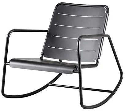 Cane-Line Copenhagen keinutuoli - Laavanharmaa / Alumiini