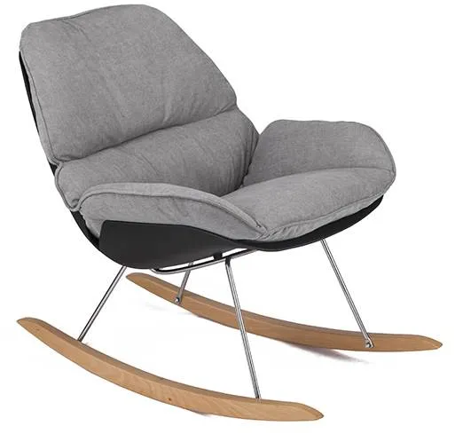 Milano-keinutuoli harmaalla kankaalla