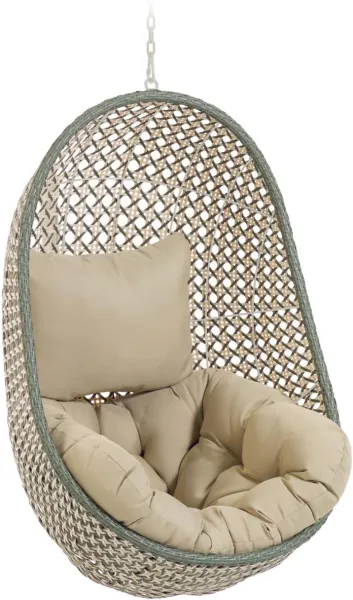 Cira, ulkokäyttöön tarkoitettu riipputuoli, vihreä, H121x84x82 cm