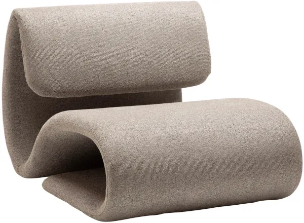 DAN-FORM Dubna nojatuoli - ruskea bouclé-kangas