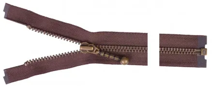 YKK Jakoketju Antiikkimessinki 20cm 4mm Ruskea