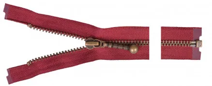 YKK Jakovetoketju Antiikkimessinki 25cm 4mm Bordeaux