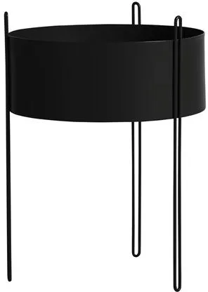 Woud Pidestall Huonekasvi Suuri Musta