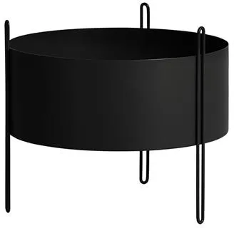 Woud Pidestall Ruukkukasvi Medium Musta