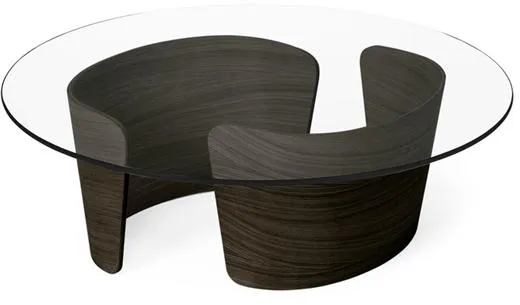 Sibast Furniture No 7 Lounge-sohvapöytä Ø90 Matala Tummaksi Öljytty Tammi/Lasi