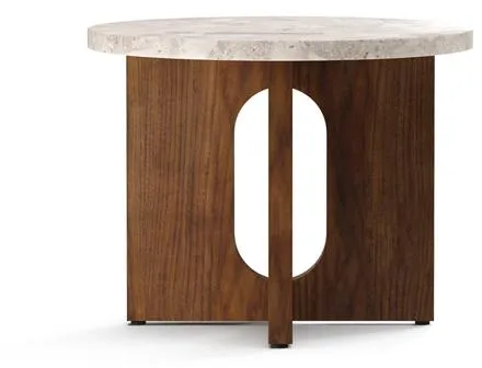 Audo Androgyne Pyöreä Sohvapöytä Pähkinä / Kunis Breccia